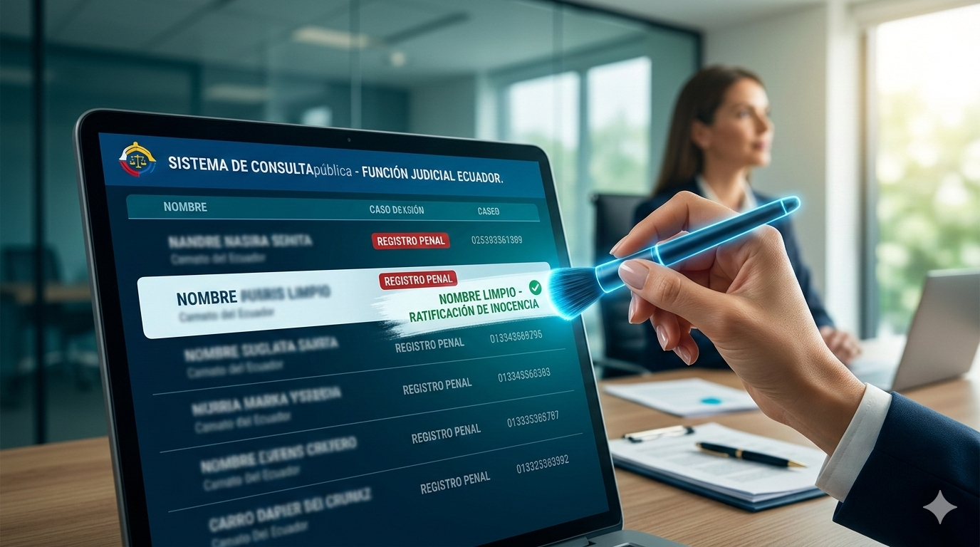 Procedimiento legal para limpiar récord judicial en Ecuador - In-Iure Abogados.